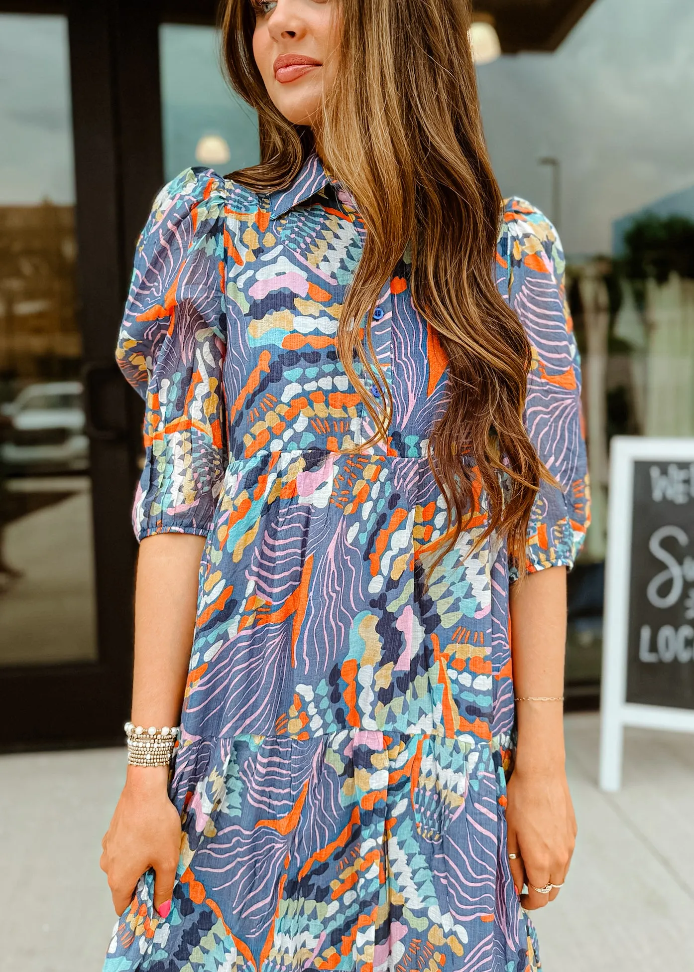 Alexa Printed Midi Dress