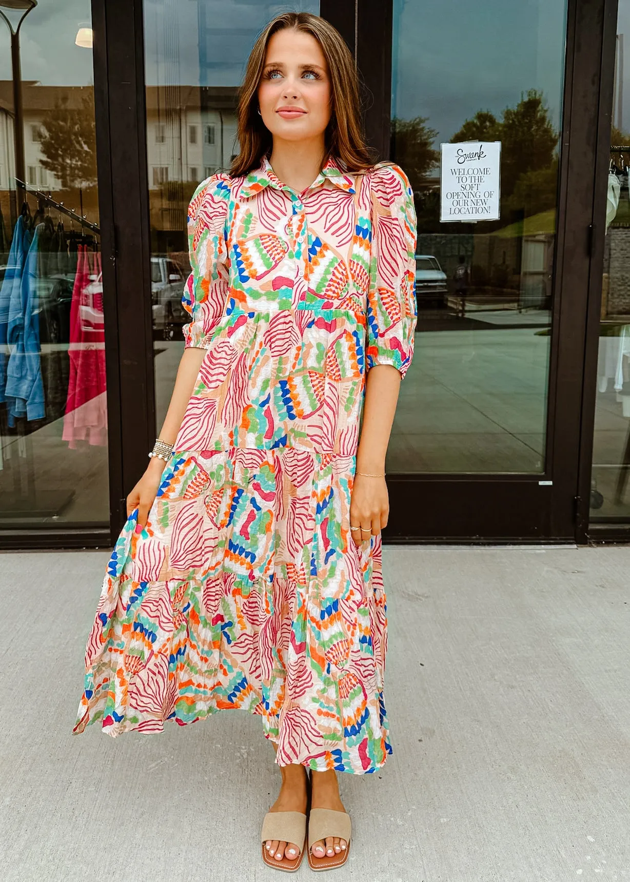 Alexa Printed Midi Dress