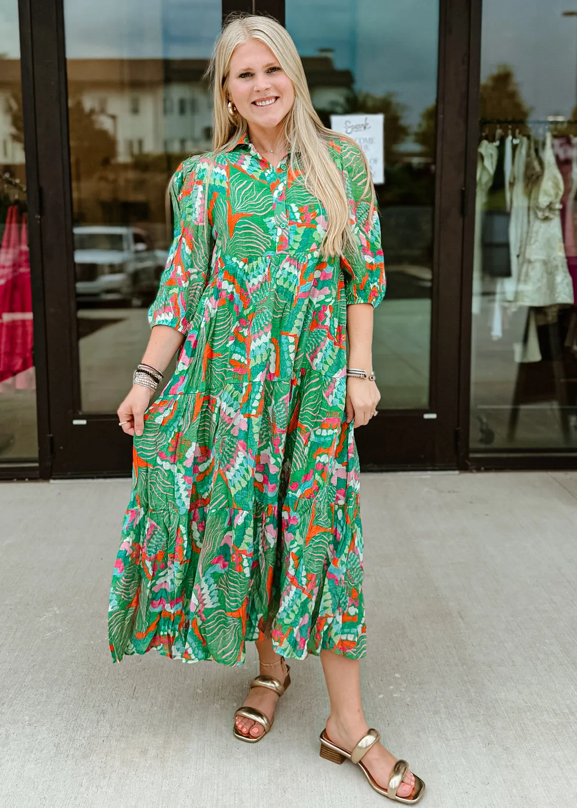 Alexa Printed Midi Dress