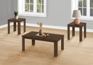 Coffee Table Set - 3Pcs Set / Dark Walnut
