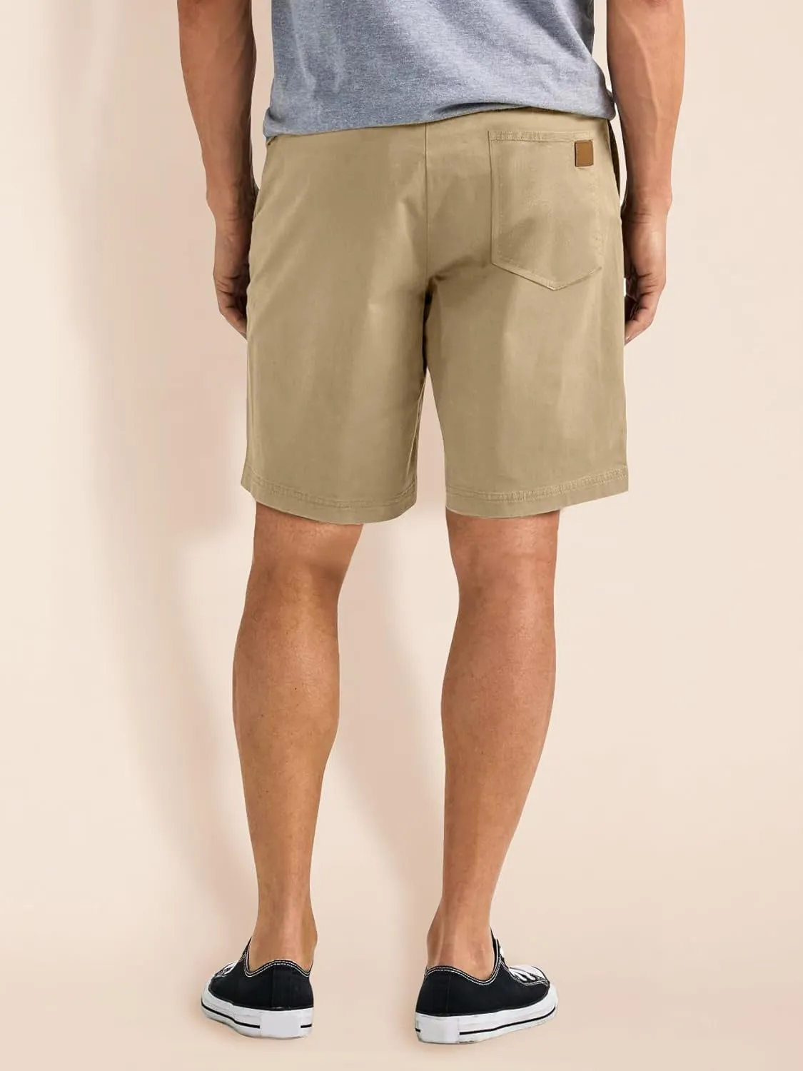 Comdecevis Mens Casual Shorts Stretch Waist Drawstring Summer Beach Twill Chino Golf Shorts