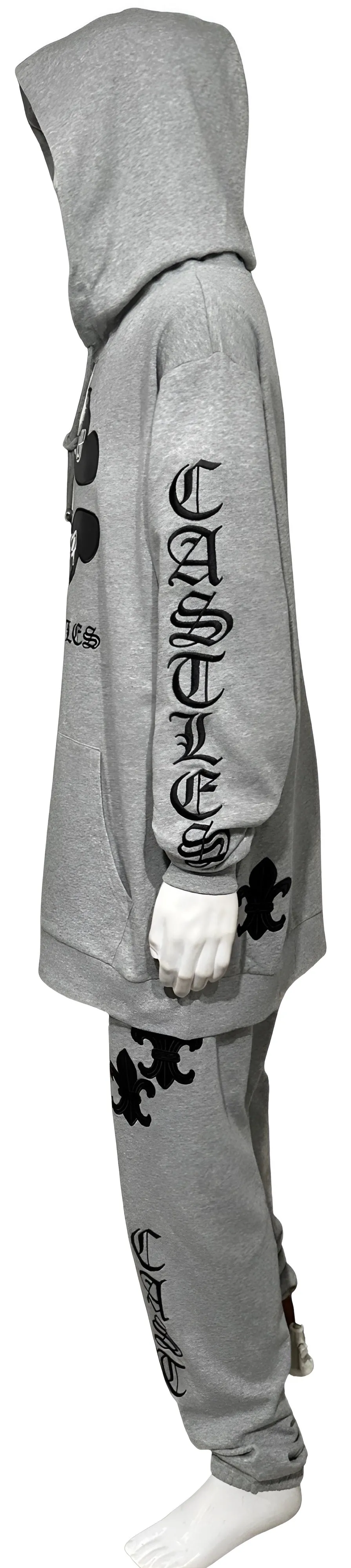 ^CROOKS & CASTLES^ (GREY) ~PU GOTHIC~ LUXURY SWEATSUIT