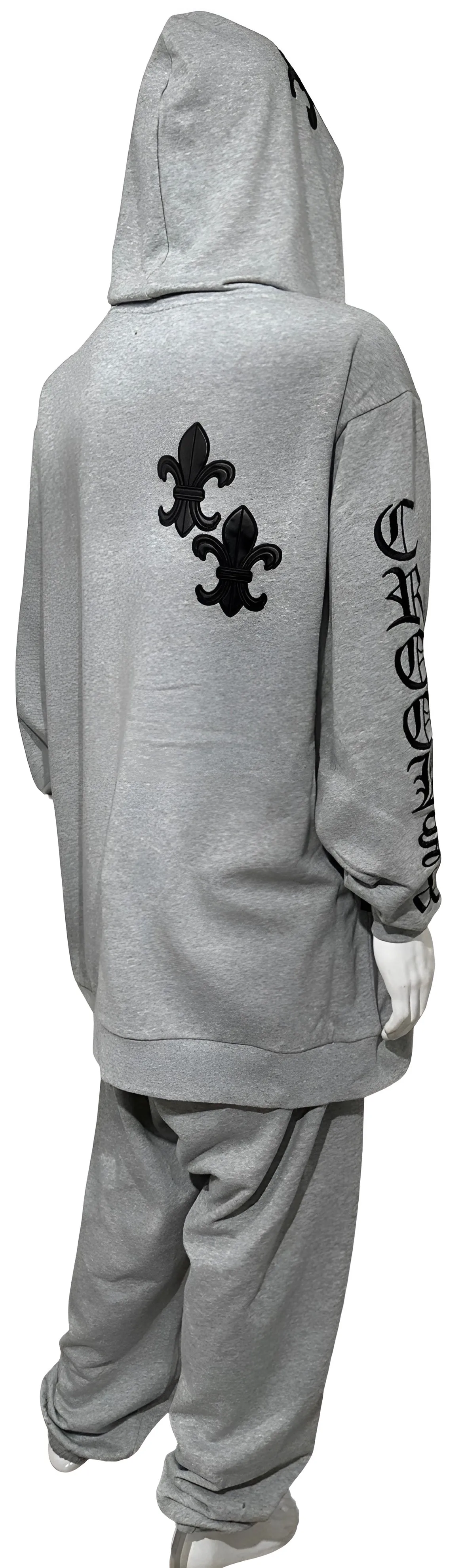 ^CROOKS & CASTLES^ (GREY) ~PU GOTHIC~ LUXURY SWEATSUIT