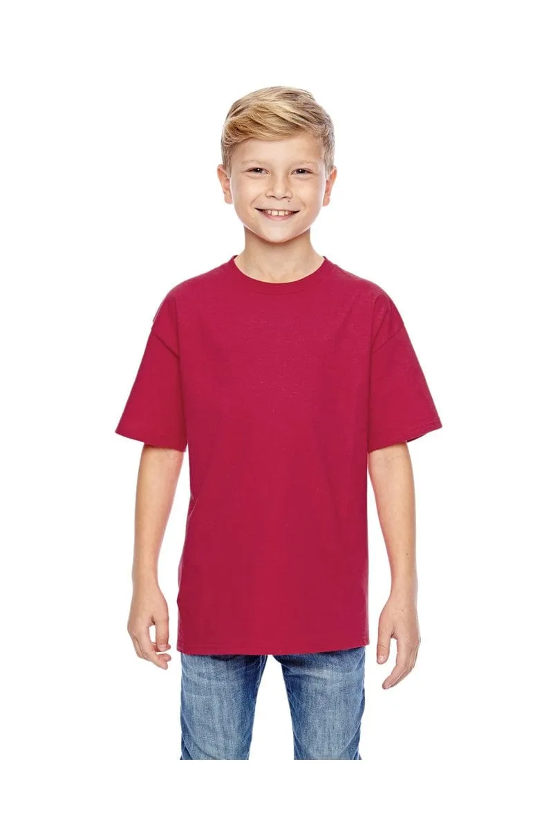 Hanes 498Y: 100% Ringspun Cotton Youth T-Shirt