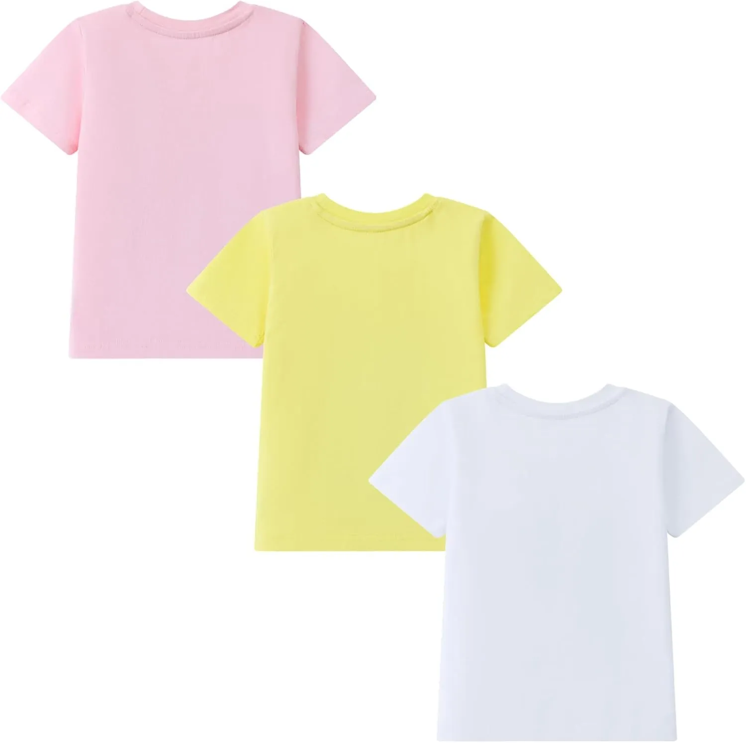 HILEELANG Girl Short Sleeve Tees Easter Graphic Cotton Summer T-Shirts 3Packs