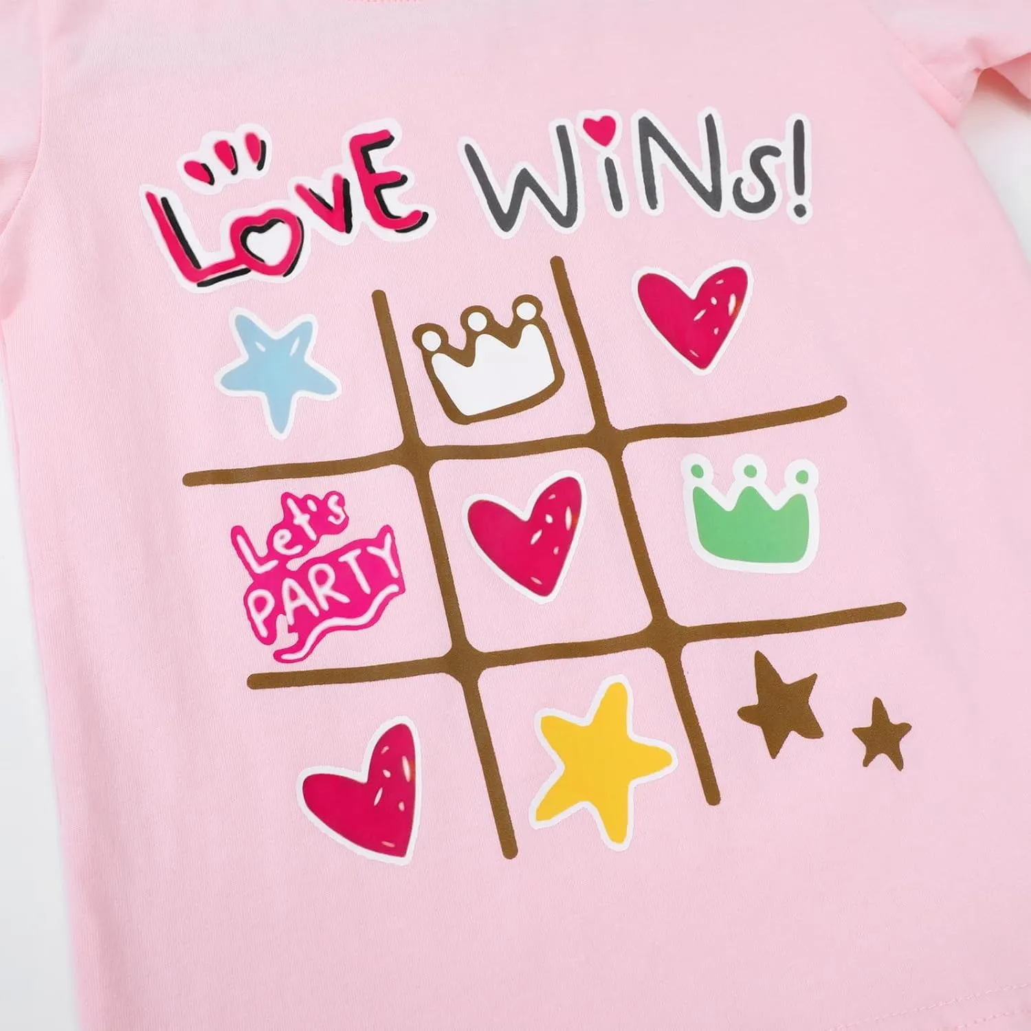 HILEELANG Girl Short Sleeve Tees Easter Graphic Cotton Summer T-Shirts 3Packs
