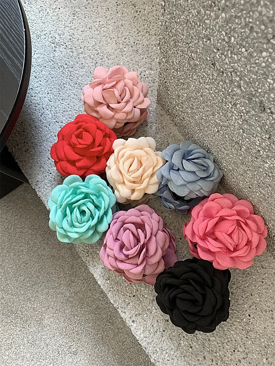 Large Flower Hair Clips