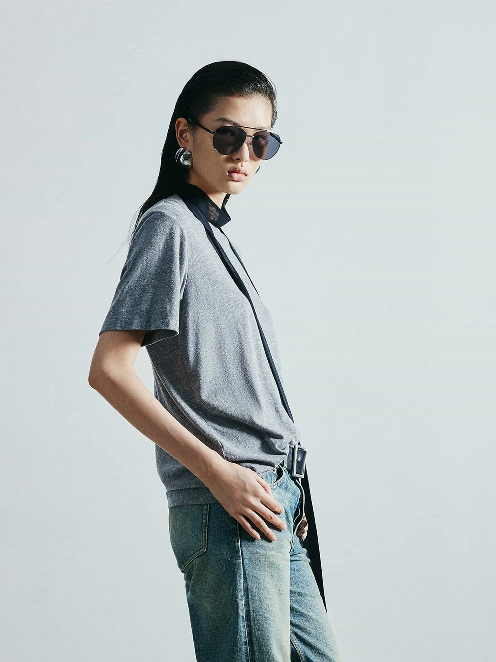 Loose Letter Print T-shirt