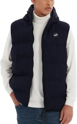 MADHERO Men's Puffer Vest with Hood Water-Resistant Puffy Vests Outerwear Sleeveless Jacket