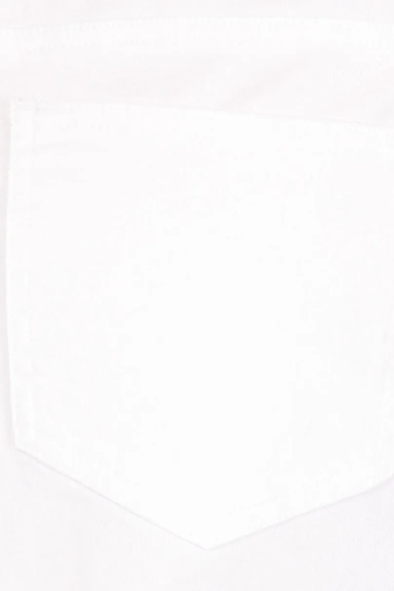 Mid Length Twill Skirt Style 79174 in White