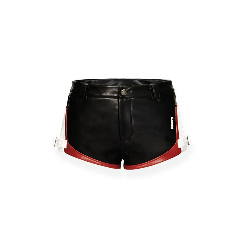 Motorcycle Leather Shorts