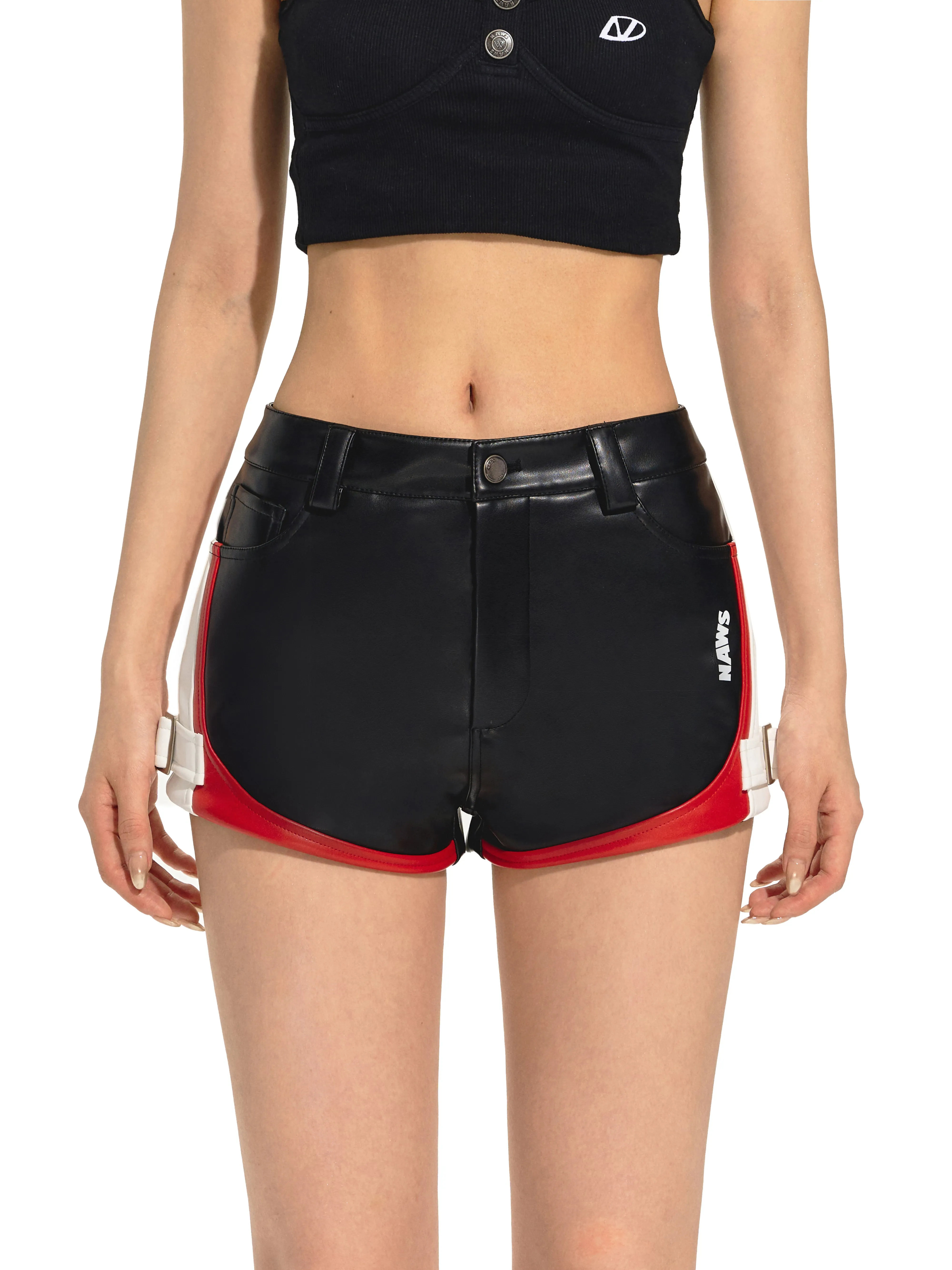 Motorcycle Leather Shorts