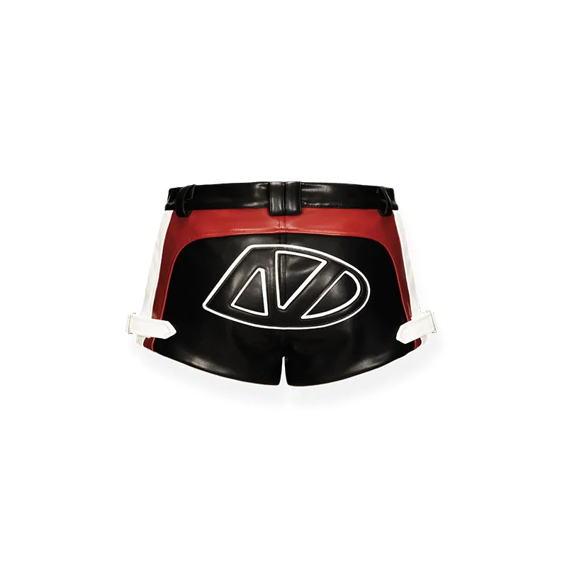 Motorcycle Leather Shorts