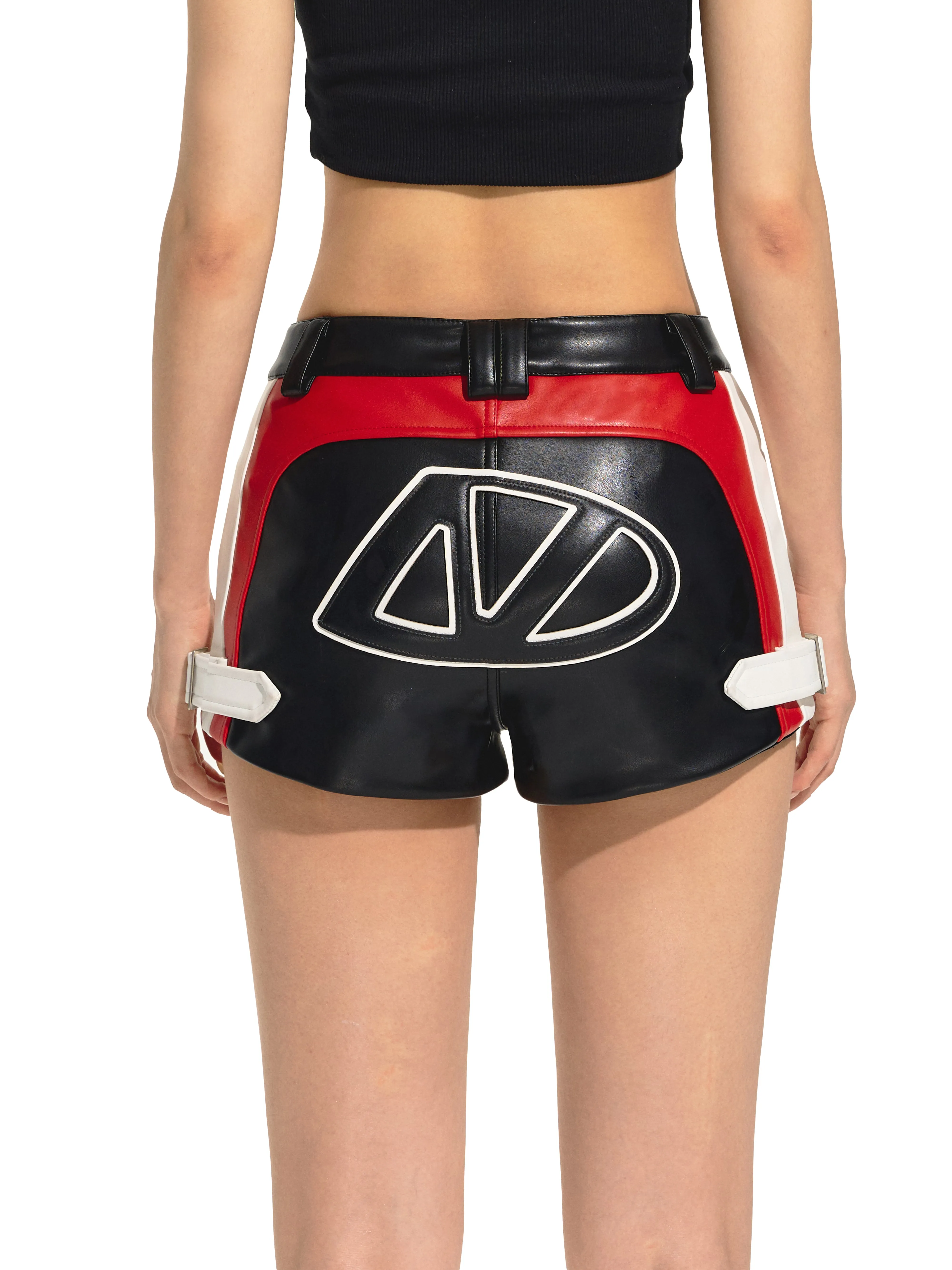 Motorcycle Leather Shorts