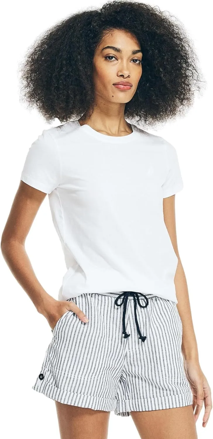 Nautica Women's Classic Fit Crew-Neck J-Class T-Shirt