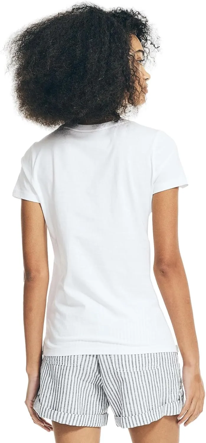 Nautica Women's Classic Fit Crew-Neck J-Class T-Shirt