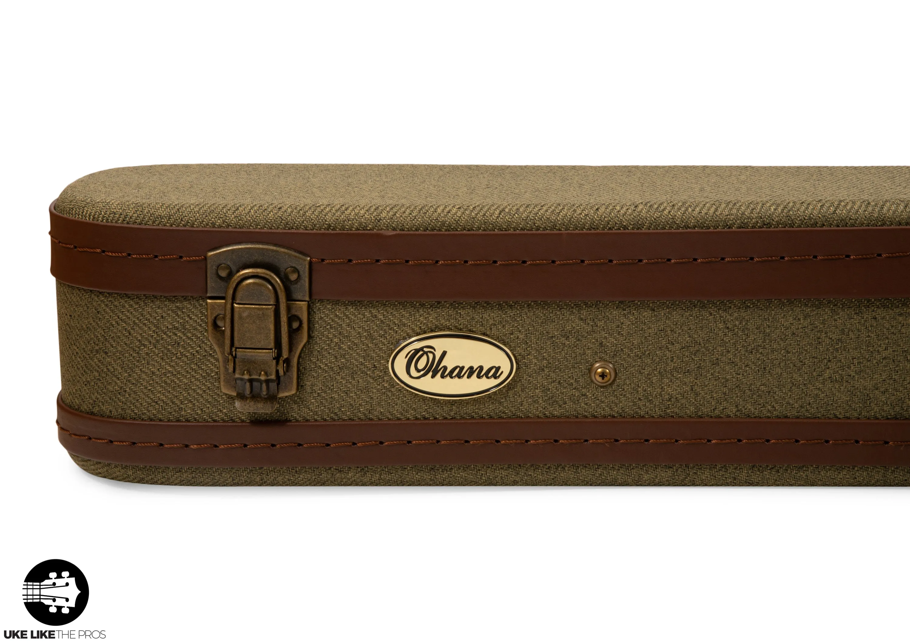 Ohana UOT-31 Olive Twill Baritone Ukulele Hardshell Case