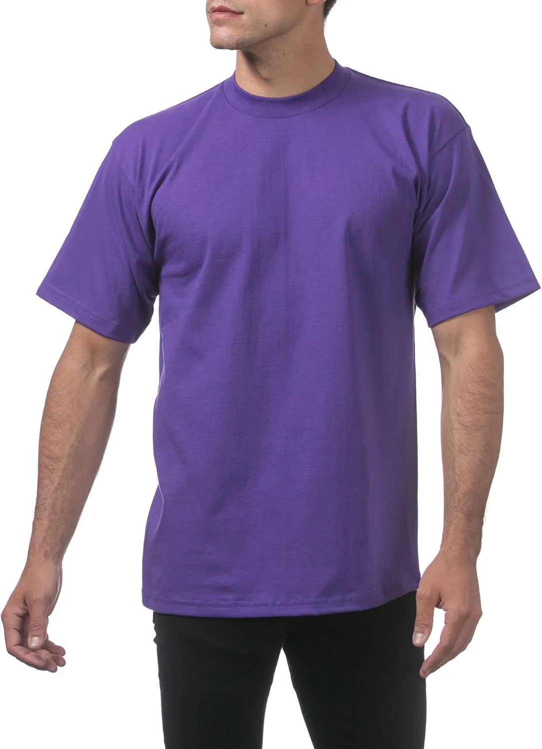 Pro Club Men's 6-Pack Heavyweight Cotton Short Sleeve Crew Neck T-Shirt