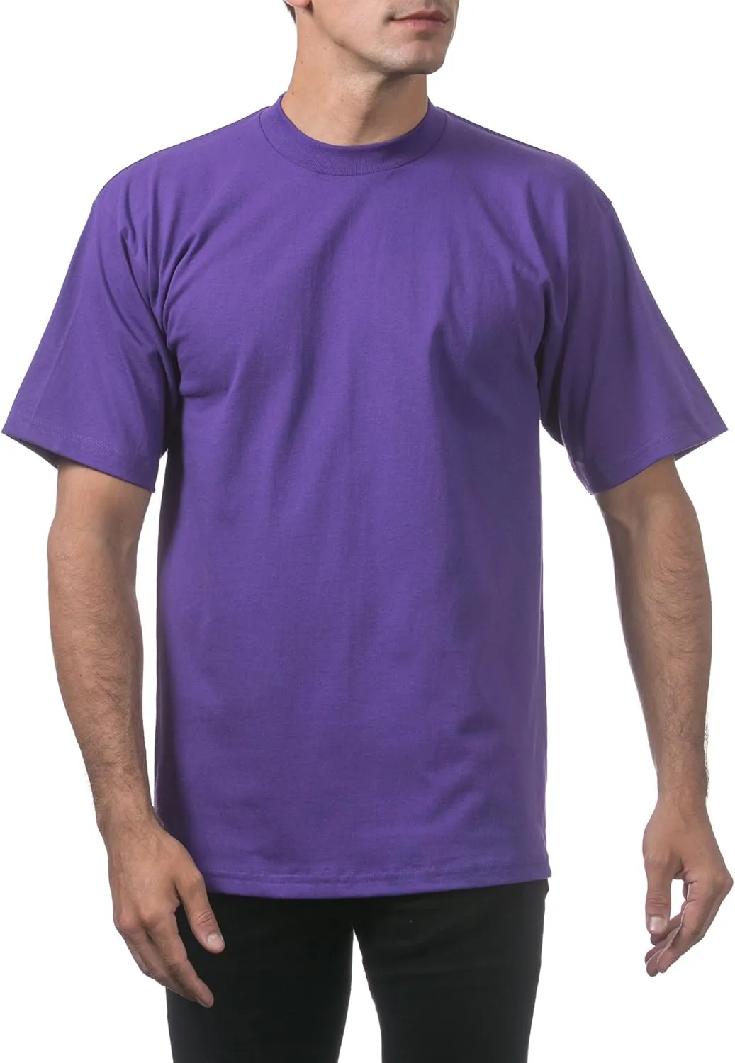 Pro Club Men's 6-Pack Heavyweight Cotton Short Sleeve Crew Neck T-Shirt