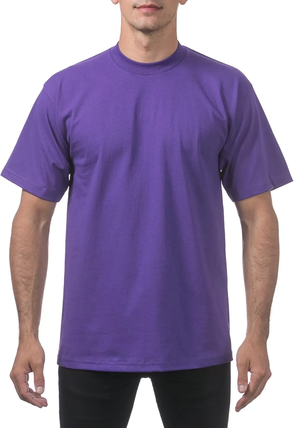 Pro Club Men's 6-Pack Heavyweight Cotton Short Sleeve Crew Neck T-Shirt