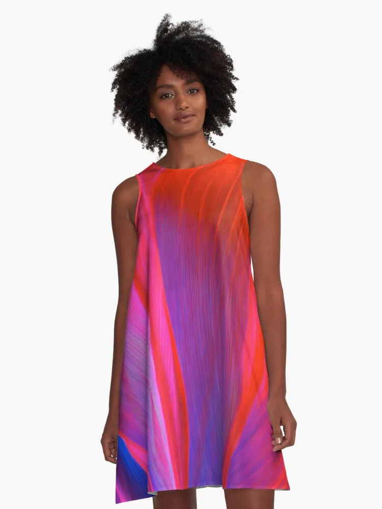 "Ti Leaf Series 2" A Line Dress