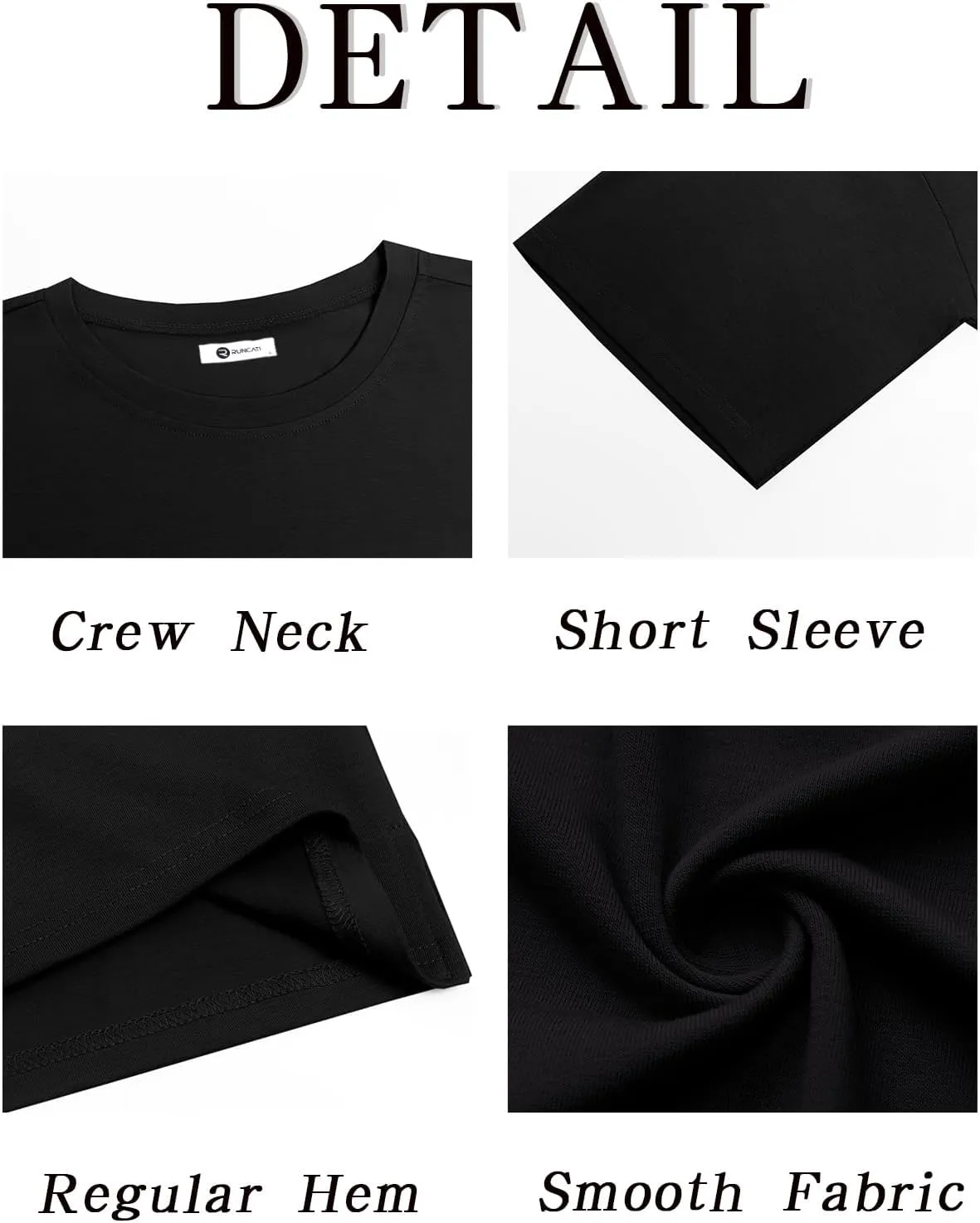 Runcati Mens Casual T-Shirts Short Sleeve Lightweight Oversized Summer Cotton Tee Beach Crew Neck Tops