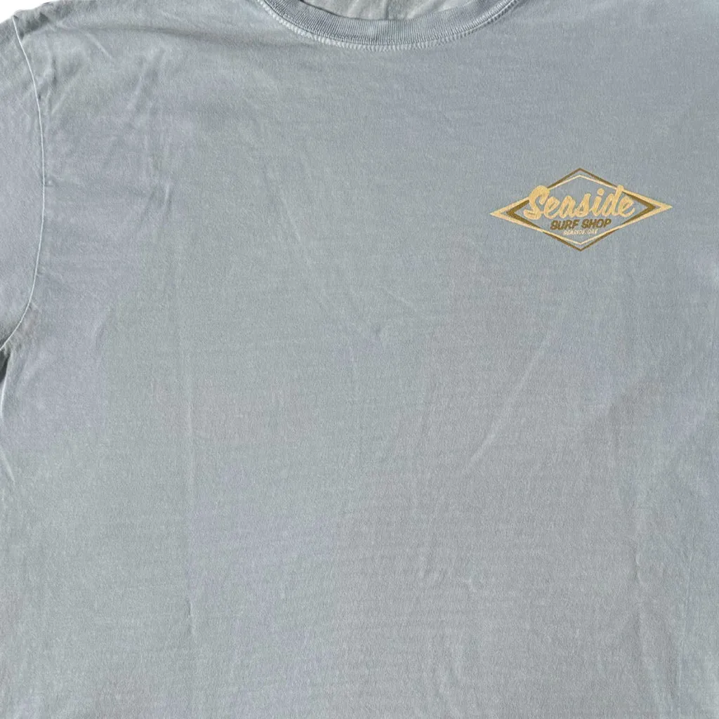 Seaside Surf  Garment Dyed Vintage Logo S/S Tee - Powder