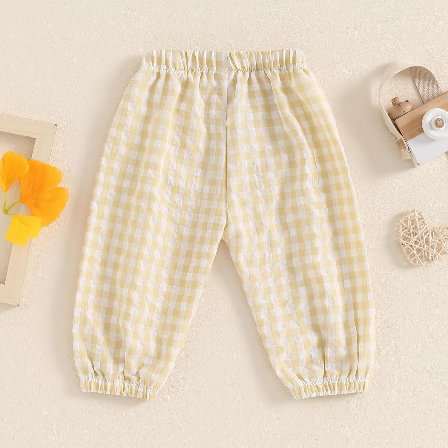 Toddler Checkered Pants Baby Girl Boy Elastic Waist Jogger Pants Kids Casual Plaid Trousers Infant Long Sweatpants