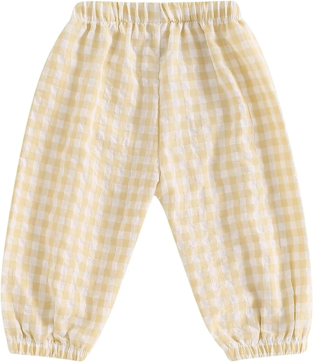 Toddler Checkered Pants Baby Girl Boy Elastic Waist Jogger Pants Kids Casual Plaid Trousers Infant Long Sweatpants