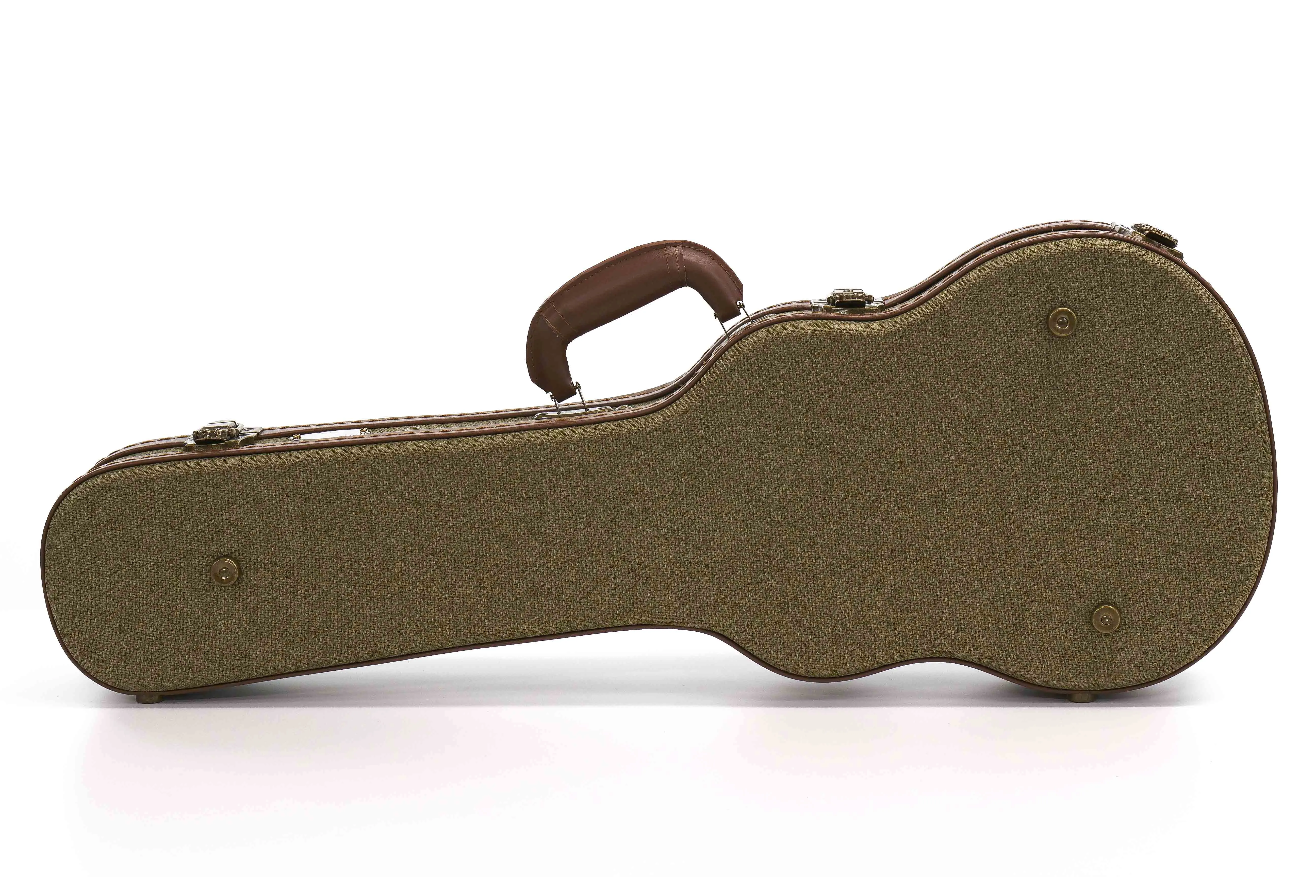 Uke Like The Pros OTC-AT Concert Ukulele Olive Tweed Archtop Hardshell Case