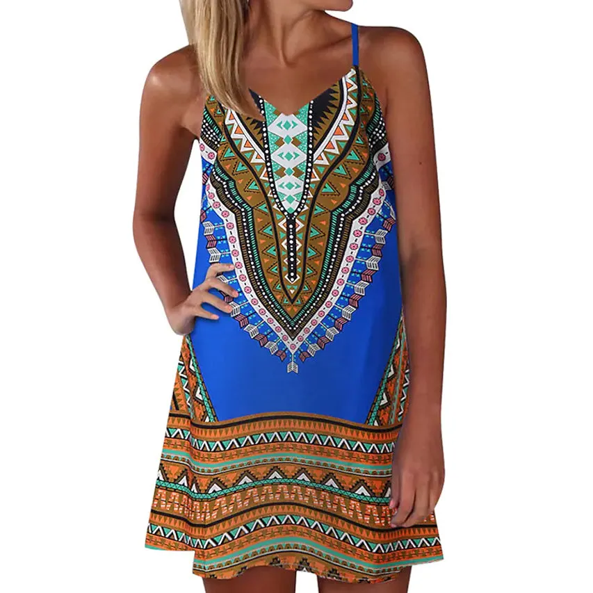 Women's A Line Short Mini Sleeveless Dress