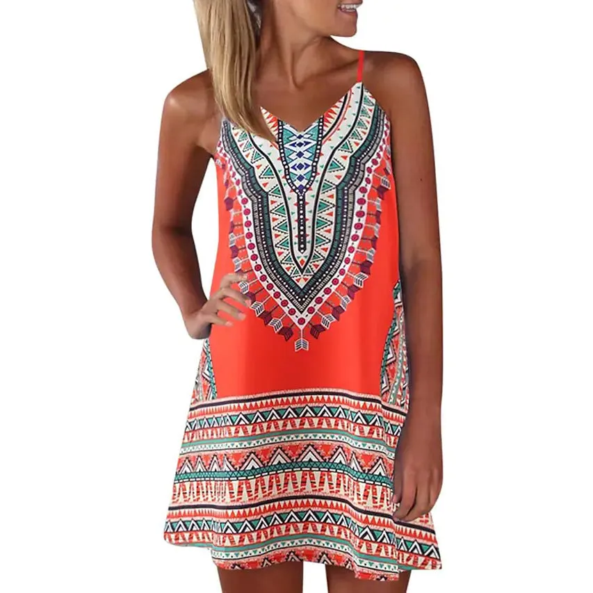 Women's A Line Short Mini Sleeveless Dress