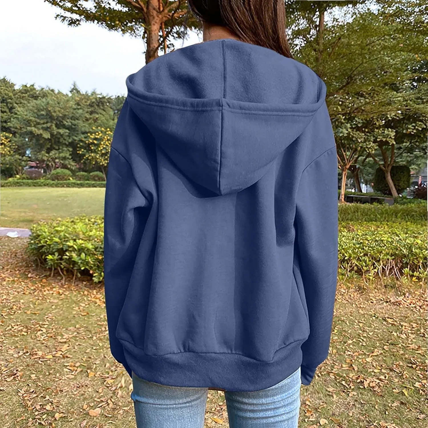 Womens Zip Up Hoodies 2025 Comfy Oversized Sweatshirts Cropped Fashion Long Sleeve Casual Lightweight Y2K Hooded Jackets